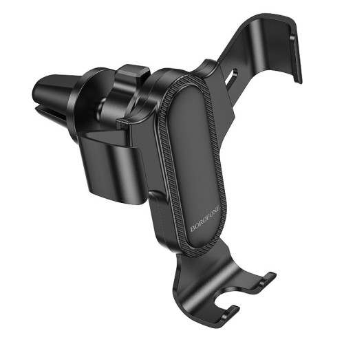 AUTOMOBILINIS TELEFONO LAIKIKLIS BOROFONE BH74 TVIRTINAMAS ANT VENTILIACIJOS GROTELIŲ, JUODAS