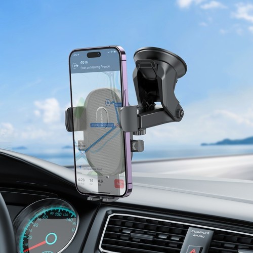 AUTOMOBILINIS TELEFONO LAIKIKLIS BOROFONE BH93 (DASHBOARD) JUODAS