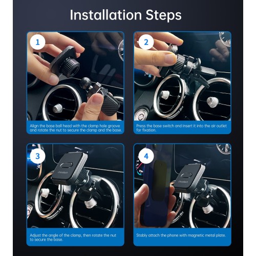 AUTOMOBILINIS TELEFONO LAIKIKLIS CHOETECH H042 JUODAS