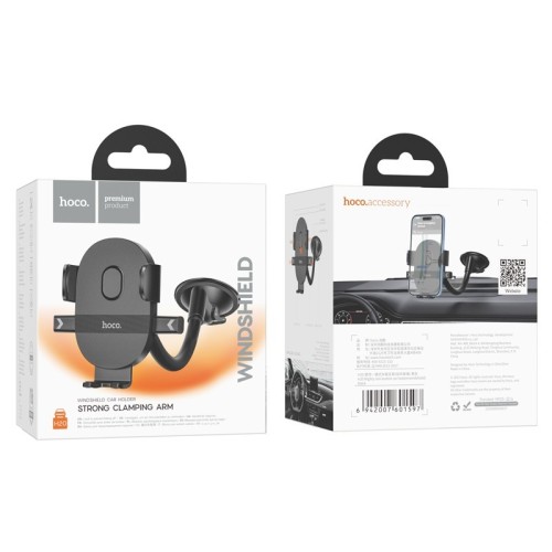 AUTOMOBILINIS TELEFONO LAIKIKLIS HOCO H20 (WINDSHIELD) JUODAS
