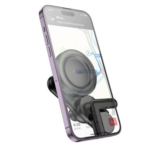 AUTOMOBILINIS TELEFONO LAIKIKLIS HOCO H57 MAGSAFE (CAR DISPLAY) JUODAS