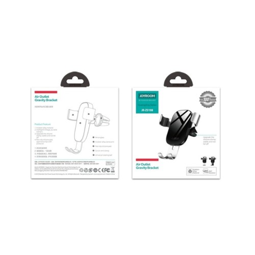 AUTOMOBILINIS TELEFONO LAIKIKLIS JOYROOM JR-ZS198 (AIR VENT) JUODAS