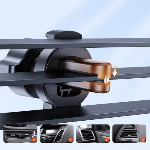 AUTOMOBILINIS TELEFONO LAIKIKLIS JOYROOM JR-ZS283 (AIR VENT) JUODAS