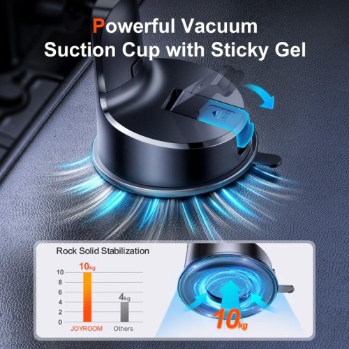 AUTOMOBILINIS TELEFONO LAIKIKLIS JOYROOM JR-ZS284 (DASHBOARD) JUODAS