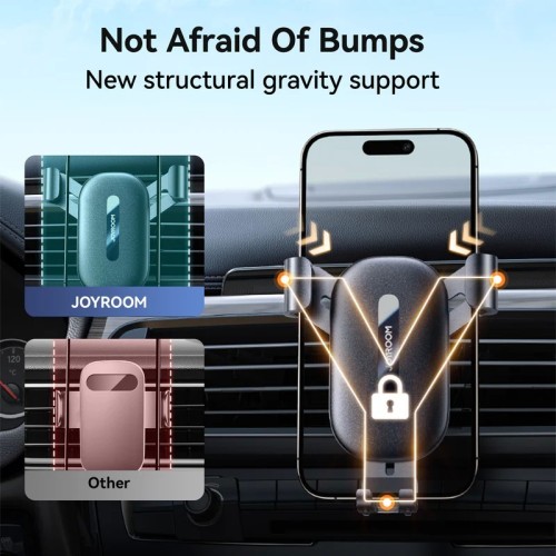 AUTOMOBILINIS TELEFONO LAIKIKLIS JOYROOM JR-ZS392 (AIR VENT) JUODAS