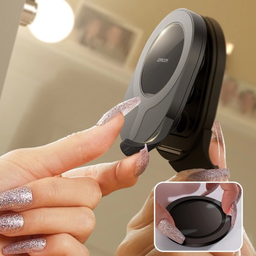 MAGNETINIS TELEFONO LAIKIKLIS SU SIURBTUKAIS JOYROOM JR-ZS418 JUODAS