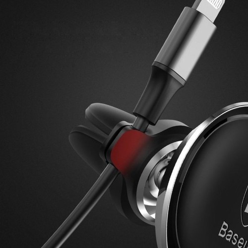 TELEFONO LAIKIKLIS BASEUS MAGNETIC AIR VENT WITH CABLE CLIP JUODAS SUGX020001