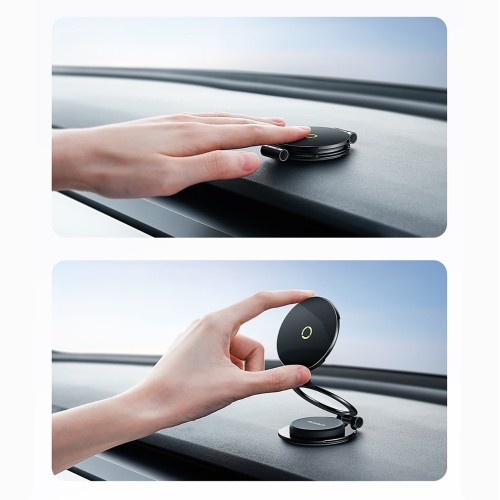 TELEFONO LAIKIKLIS BASEUS MAGPRO SERIES II MAGNETIC CAR MOUNT STICK-ON VERSION JUODAS C40172900121-00