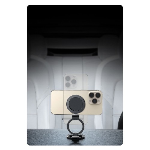 TELEFONO LAIKIKLIS BASEUS MAGPRO SERIES II MAGNETIC CAR MOUNT STICK-ON VERSION JUODAS C40172900121-00