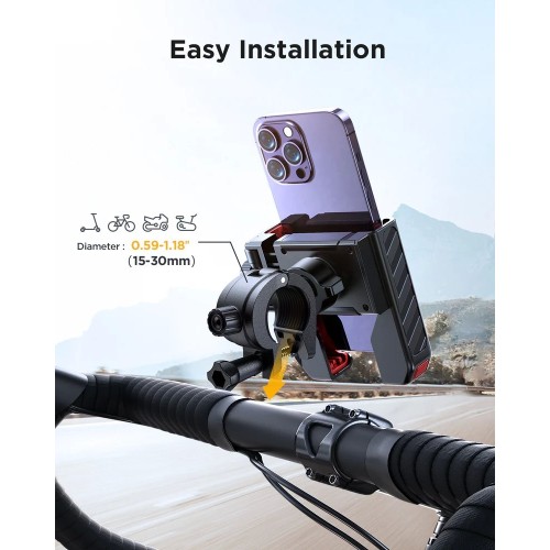 TELEFONO LAIKIKLIS DVIRAČIUI JOYROOM JR-ZS266 JUODAS