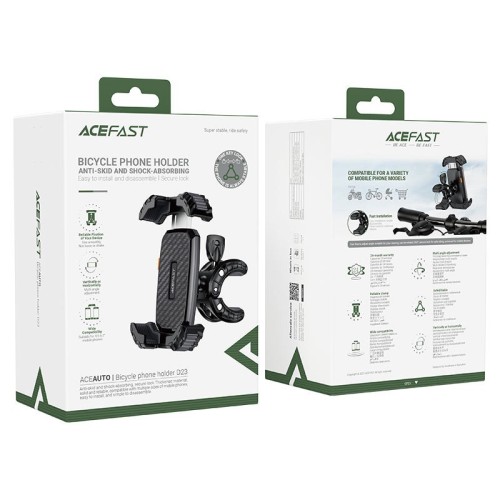 TELEFONO LAIKIKLIS DVIRAČIUI ACEFAST D23 JUODAS