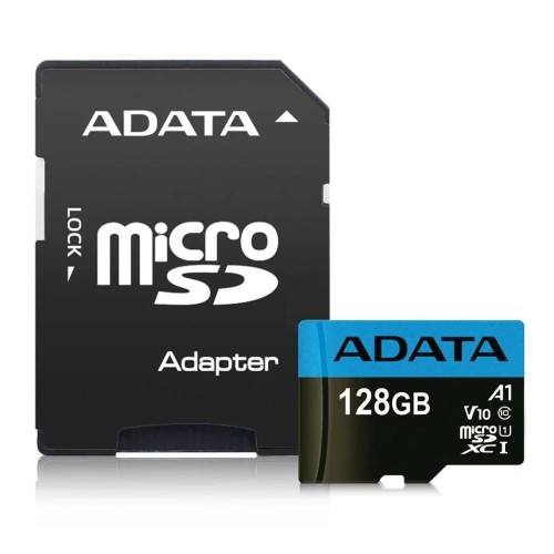 ATMINTIES KORTA ADATA MICROSD 128GB (UHS-I CLASS 10) + SD ADAPTER