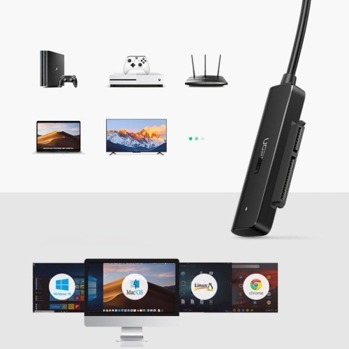 SSD DISKO ADAPTERIS UGREEN IŠ SATA III 2,5 Į USB 5GBPS