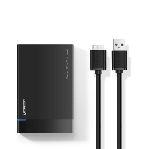 2.5 HDD SSD ADAPTERIS UGREEN US221 + 0.5M CABLE JUODAS 2.5 HDD SSD ADAPTERIS UGREEN US221 + 0.5M CABLE JUODAS