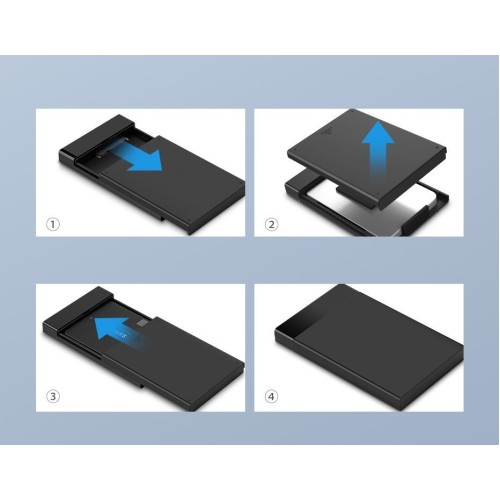 2.5 HDD SSD ADAPTERIS UGREEN US221 + 0.5M CABLE JUODAS 2.5 HDD SSD ADAPTERIS UGREEN US221 + 0.5M CABLE JUODAS