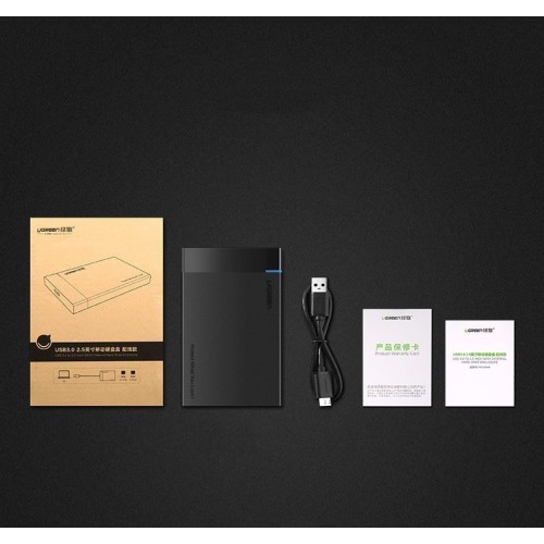 2.5 HDD SSD ADAPTERIS UGREEN US221 + 0.5M CABLE JUODAS 2.5 HDD SSD ADAPTERIS UGREEN US221 + 0.5M CABLE JUODAS