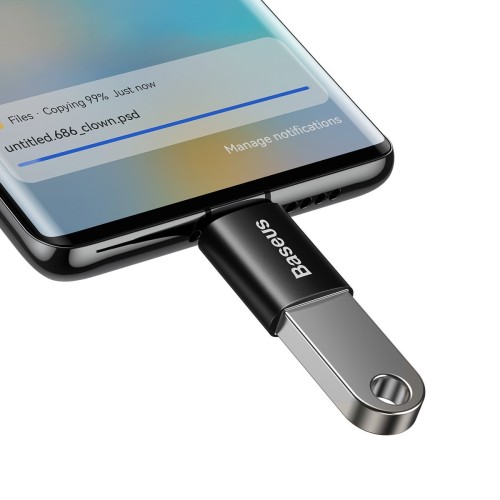 ADAPTERIS BASEUS INGENUITY SERIES TYPE-C TO USB-A3.1 OTG JUODAS ZJJQ000001