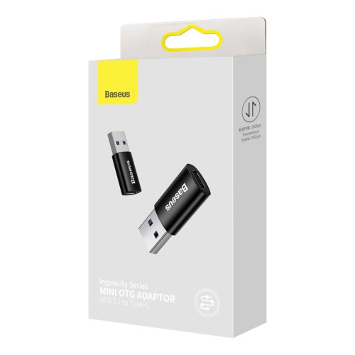 ADAPTERIS BASEUS INGENUITY SERIES USB-A3.1 TO TYPE-C OTG JUODAS ZJJQ000101 ADAPTERIS BASEUS INGENUITY SERIES USB-A3.1 TO TYPE-C OTG JUODAS ZJJQ000101