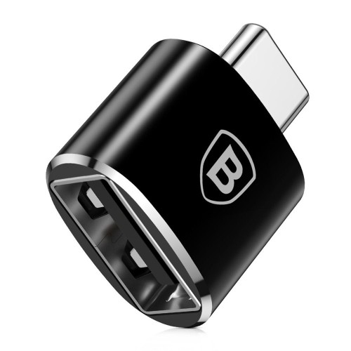 ADAPTERIS BASEUS USB-A TO TYPE-C OTG JUODAS CATOTG-01 ADAPTERIS BASEUS USB-A TO TYPE-C OTG JUODAS CATOTG-01