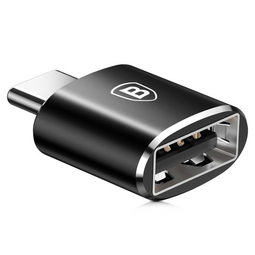 ADAPTERIS BASEUS USB-A TO TYPE-C OTG JUODAS CATOTG-01 ADAPTERIS BASEUS USB-A TO TYPE-C OTG JUODAS CATOTG-01