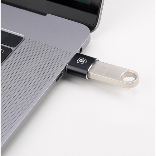 ADAPTERIS BASEUS USB-A TO TYPE-C OTG JUODAS CATOTG-01 ADAPTERIS BASEUS USB-A TO TYPE-C OTG JUODAS CATOTG-01