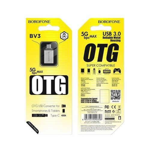 ADAPTERIS BOROFONE BV3 TYPE-C OTG PILKAS
