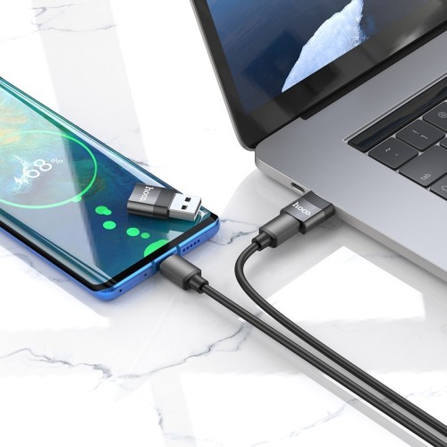 ADAPTERIS HOCO UA17 USB-A TO TYPE-C JUODAS ADAPTERIS HOCO UA17 USB-A TO TYPE-C JUODAS