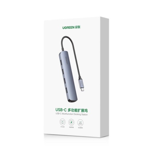 ADAPTERIS UGREEN CM417 USB-C TO 4XUSB-A + HDMI PILKAS ADAPTERIS UGREEN CM417 USB-C TO 4XUSB-A + HDMI PILKAS