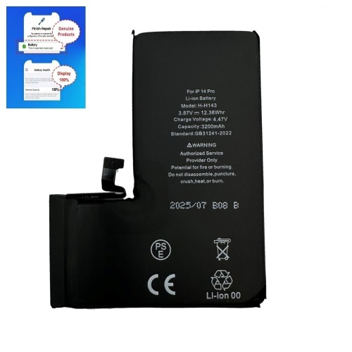 AKUMULIATORIUS APPLE IPHONE 14 PRO 3200MAH DIAGNOSABLE OEM AKUMULIATORIUS APPLE IPHONE 14 PRO 3200MAH DIAGNOSABLE OEM