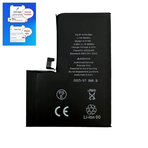 AKUMULIATORIUS APPLE IPHONE 14 PRO MAX 4323MAH DIAGNOSABLE OEM AKUMULIATORIUS APPLE IPHONE 14 PRO MAX 4323MAH DIAGNOSABLE OEM