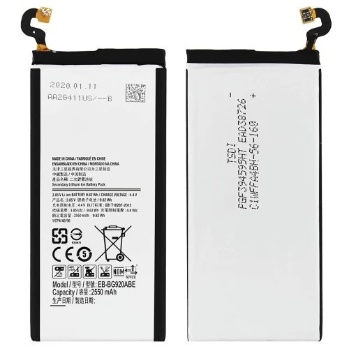 AKUMULIATORIUS SAMSUNG G920 S6 2550MAH EB-BG920BBE OEM AKUMULIATORIUS SAMSUNG G920 S6 2550MAH EB-BG920BBE OEM