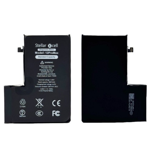AKUMULIATORIUS STELLARXCELL DIAGNOSTIC APPLE IPHONE 12 PRO MAX 3687MAH (STANDART CAPACITY + HQ COPY BMS) AKUMULIATORIUS STELLARXCELL DIAGNOSTIC APPLE IPHONE 12 PRO MAX 3687MAH (STANDART CAPACITY + HQ COPY BMS)