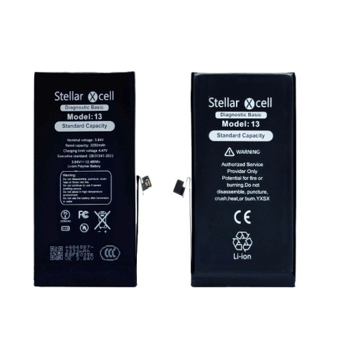 AKUMULIATORIUS STELLARXCELL DIAGNOSTIC APPLE IPHONE 13 3227MAH (STANDART CAPACITY + HQ COPY BMS) AKUMULIATORIUS STELLARXCELL DIAGNOSTIC APPLE IPHONE 13 3227MAH (STANDART CAPACITY + HQ COPY BMS)