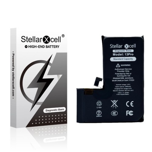 AKUMULIATORIUS STELLARXCELL DIAGNOSTIC APPLE IPHONE 13 PRO 3230MAH (STANDART CAPACITY + HQ COPY BMS) AKUMULIATORIUS STELLARXCELL DIAGNOSTIC APPLE IPHONE 13 PRO 3230MAH (STANDART CAPACITY + HQ COPY BMS)