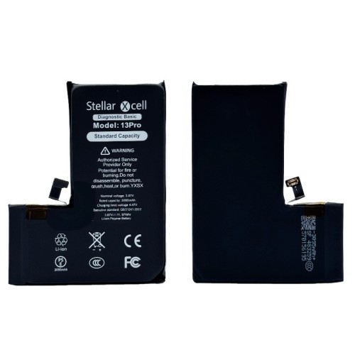 AKUMULIATORIUS STELLARXCELL DIAGNOSTIC APPLE IPHONE 13 PRO 3230MAH (STANDART CAPACITY + HQ COPY BMS) AKUMULIATORIUS STELLARXCELL DIAGNOSTIC APPLE IPHONE 13 PRO 3230MAH (STANDART CAPACITY + HQ COPY BMS)