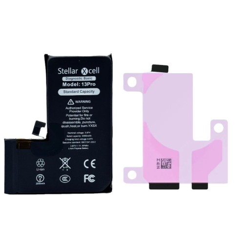 AKUMULIATORIUS STELLARXCELL DIAGNOSTIC APPLE IPHONE 13 PRO 3230MAH (STANDART CAPACITY + HQ COPY BMS) AKUMULIATORIUS STELLARXCELL DIAGNOSTIC APPLE IPHONE 13 PRO 3230MAH (STANDART CAPACITY + HQ COPY BMS)