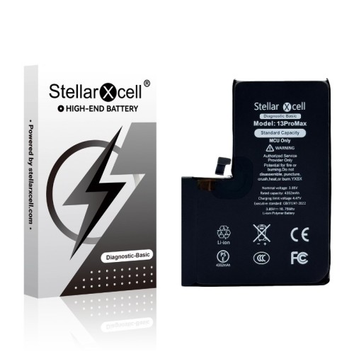 AKUMULIATORIUS STELLARXCELL DIAGNOSTIC APPLE IPHONE 13 PRO MAX 4352MAH (STANDART CAPACITY + HQ COPY BMS) AKUMULIATORIUS STELLARXCELL DIAGNOSTIC APPLE IPHONE 13 PRO MAX 4352MAH (STANDART CAPACITY + HQ COPY BMS)