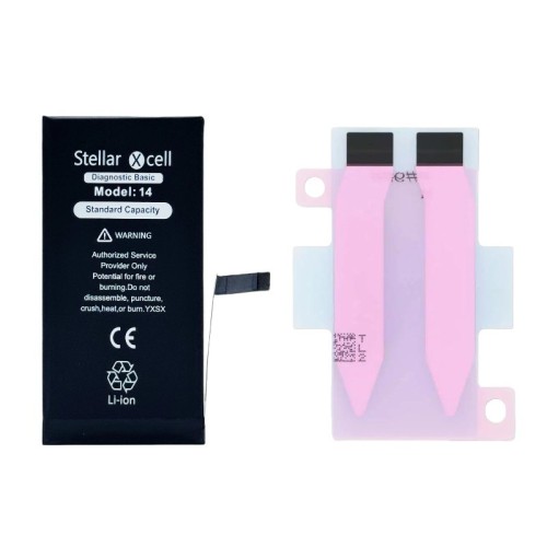 AKUMULIATORIUS STELLARXCELL DIAGNOSTIC APPLE IPHONE 14 3280MAH (STANDART CAPACITY + HQ COPY BMS) AKUMULIATORIUS STELLARXCELL DIAGNOSTIC APPLE IPHONE 14 3280MAH (STANDART CAPACITY + HQ COPY BMS)
