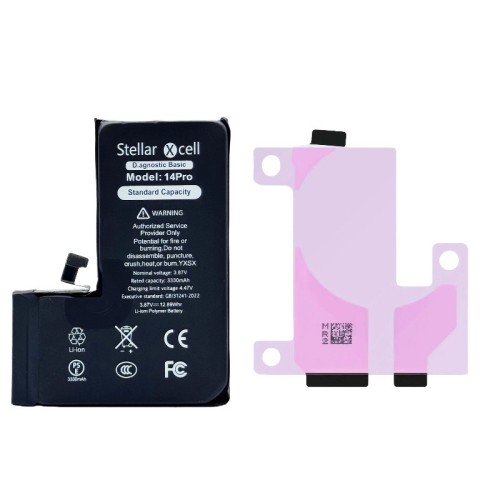 AKUMULIATORIUS STELLARXCELL DIAGNOSTIC APPLE IPHONE 14 PRO 3200MAH (STANDART CAPACITY + HQ COPY BMS)
