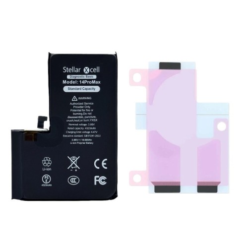 AKUMULIATORIUS STELLARXCELL DIAGNOSTIC APPLE IPHONE 14 PRO MAX 4330MAH (STANDART CAPACITY + HQ COPY BMS) AKUMULIATORIUS STELLARXCELL DIAGNOSTIC APPLE IPHONE 14 PRO MAX 4330MAH (STANDART CAPACITY + HQ COPY BMS)