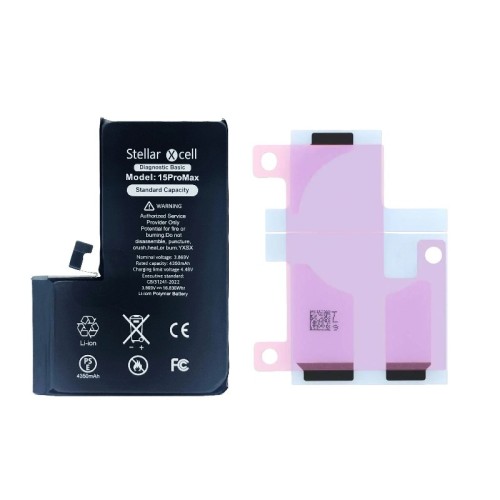 AKUMULIATORIUS STELLARXCELL DIAGNOSTIC APPLE IPHONE 15 PRO MAX 4422MAH (STANDART CAPACITY + HQ COPY BMS)