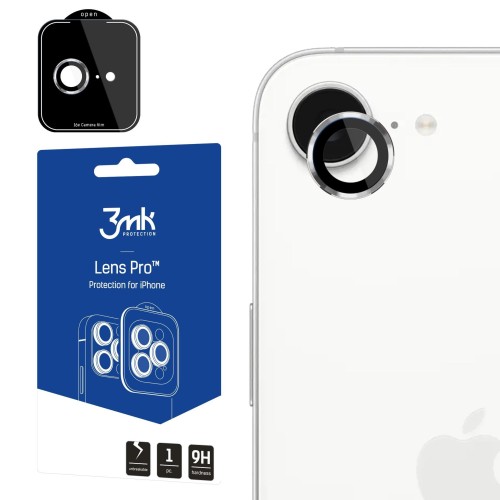 APSAUGINIS STIKLIUKAS KAMERAI 3MK LENS PRO APPLE IPHONE 16E/17E SIDABRINIS APSAUGINIS STIKLIUKAS KAMERAI 3MK LENS PRO APPLE IPHONE 16E/17E SIDABRINIS