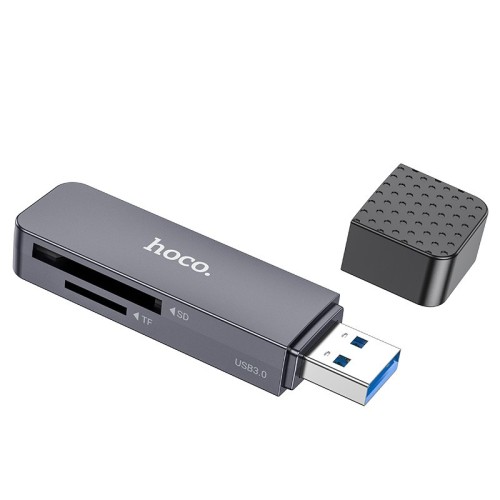 ATMINTIES KORTELIŲ SKAITYTUVAS HOCO HB45 2-IN-1 USB3.0 PILKAS ATMINTIES KORTELIŲ SKAITYTUVAS HOCO HB45 2-IN-1 USB3.0 PILKAS