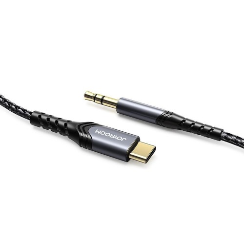 AUDIO ADAPTERIS JOYROOM SY-A03 TYPE-C TO 3.5MM 1.0M JUODAS AUDIO ADAPTERIS JOYROOM SY-A03 TYPE-C TO 3.5MM 1.0M JUODAS