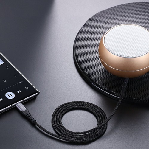 AUDIO ADAPTERIS JOYROOM SY-A03 TYPE-C TO 3.5MM 1.0M JUODAS AUDIO ADAPTERIS JOYROOM SY-A03 TYPE-C TO 3.5MM 1.0M JUODAS