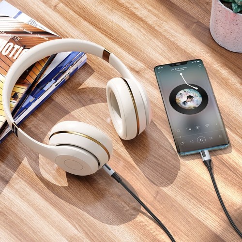 AUDIO KABELIS BOROFONE BL19 USB-C TO 3,5MM JUODAS AUDIO KABELIS BOROFONE BL19 USB-C TO 3,5MM JUODAS