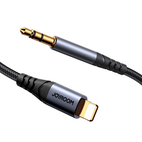 AUDIO KABELIS JOYROOM SY-A06 LIGHTNING TO 3,5MM 1.2M JUODAS