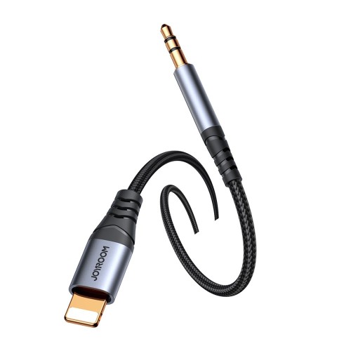 AUDIO KABELIS JOYROOM SY-A06 LIGHTNING TO 3,5MM 1.2M JUODAS