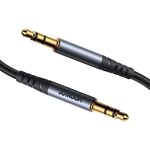 AUDIO KABELIS JOYROOM SY-A08 3,5MM TO 3,5MM 1.2M JUODAS