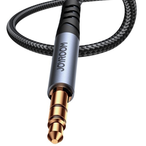 AUDIO KABELIS JOYROOM SY-A08 3,5MM TO 3,5MM 1.2M JUODAS